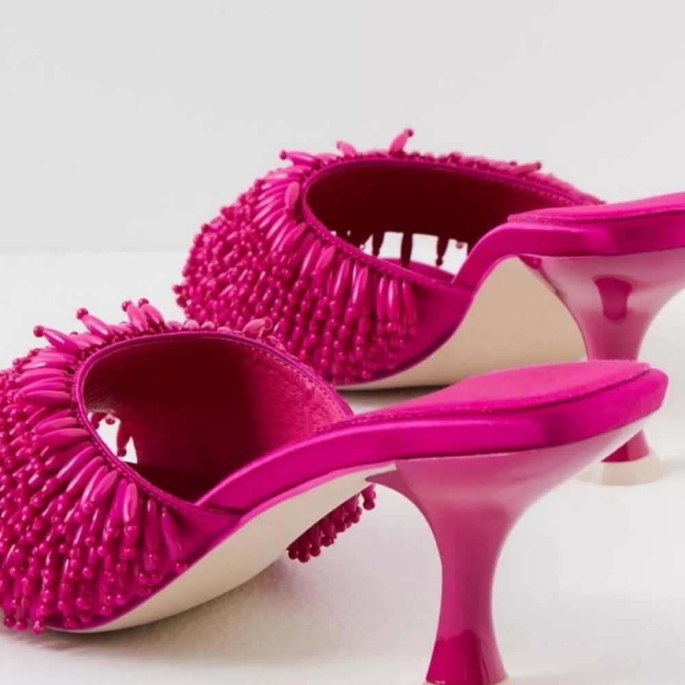 Jeffrey Campbell Beaded Sandals in Pink Size/8 - Picture 2 of 8